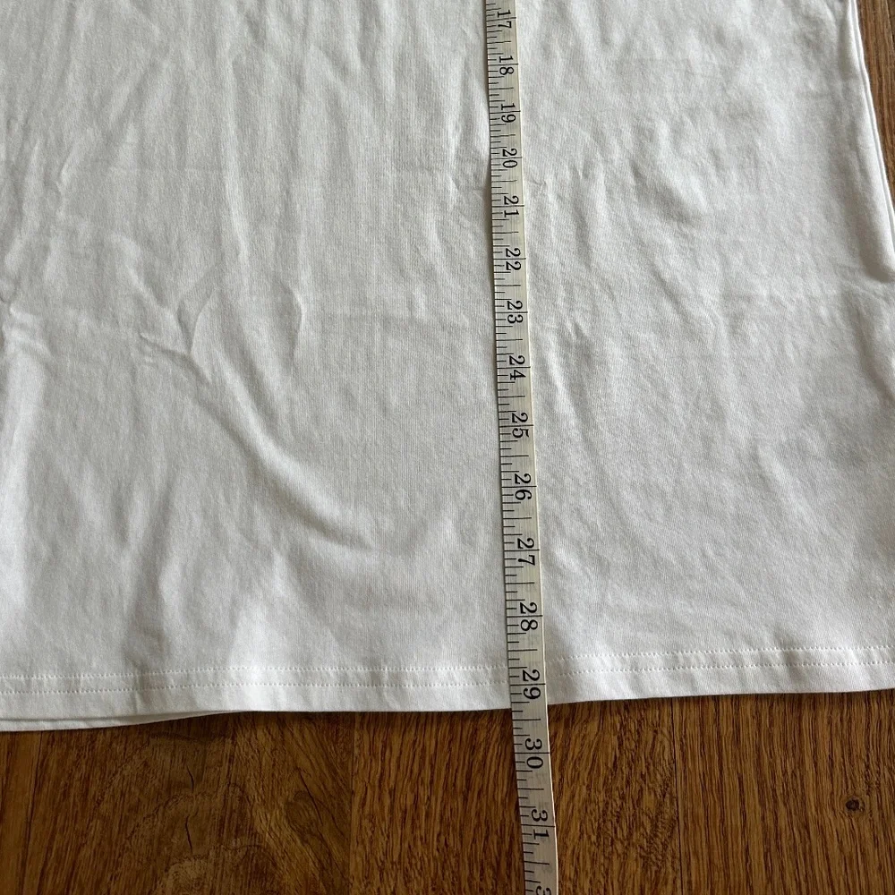 NWT Athleta Women's 100% Cotton T-Shirt, White - Picture 6 of 7